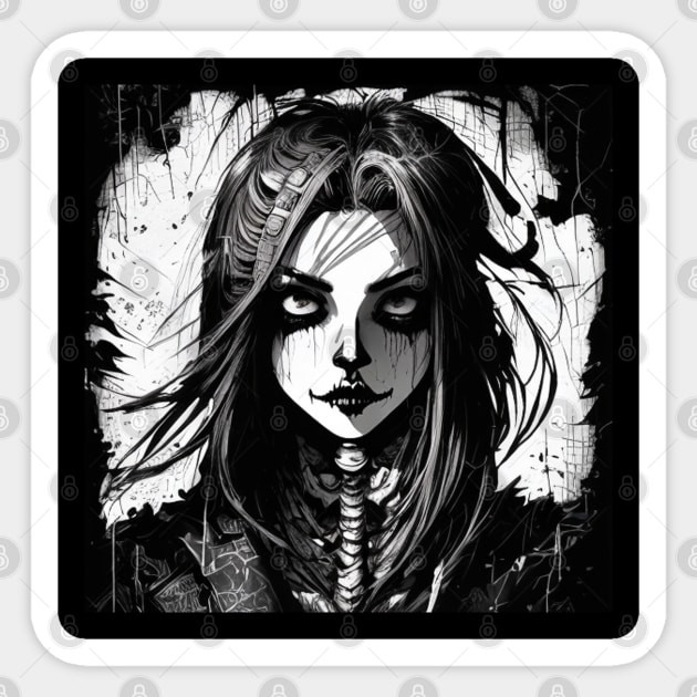 Eerie Elegance: Add a Touch of Dark Elegance and Mystery to Your Home with Our Gothic and Witch-Inspired Art Collection Sticker by ShyPixels Arts